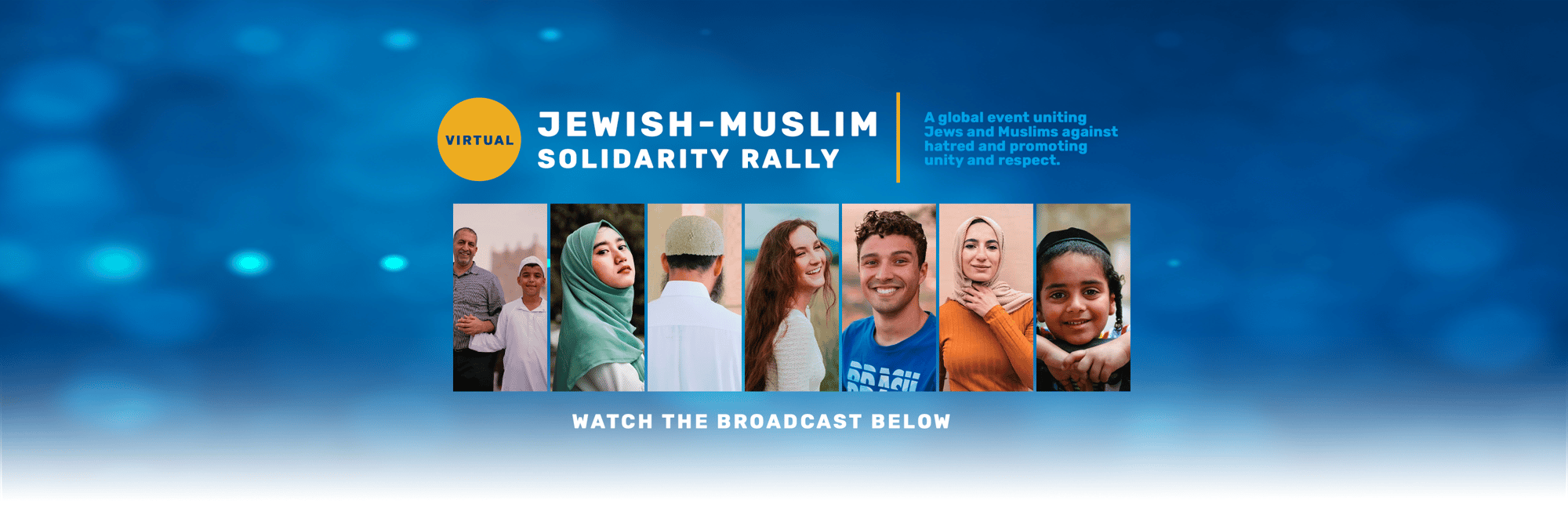 Jewish Muslim Solidarity Rally Banner, Post-Event (07312023)
